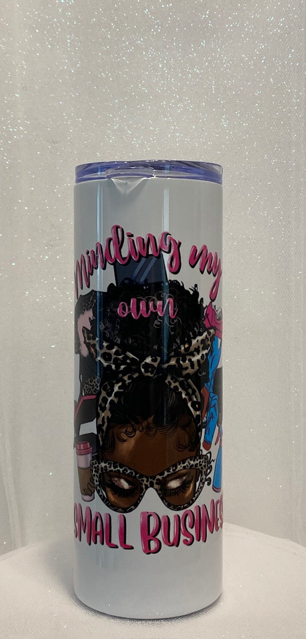 20oz Tumbler with Lid and Metal Straw - Minding My Own