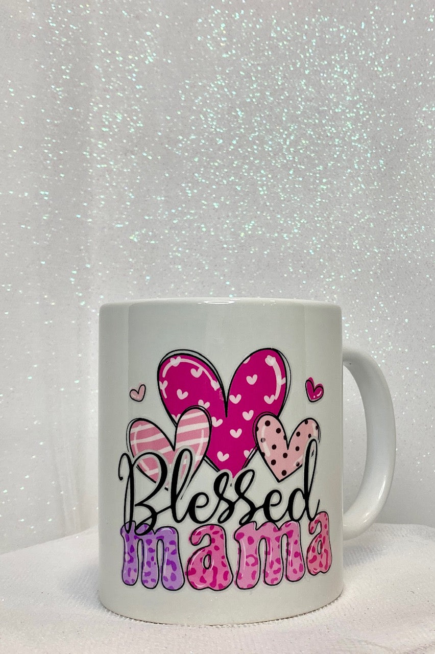 11oz. Ceramic Mugs - Blessed Mama