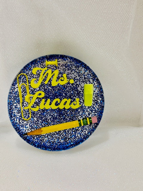 Personalized Teacher Resin Coaster