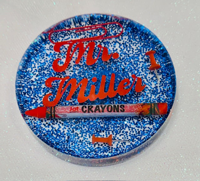 Personalized Teacher Resin Coaster
