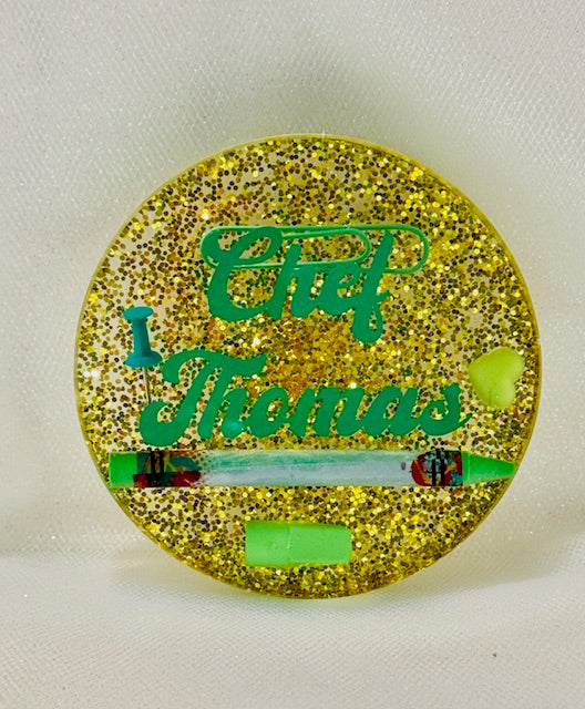 Personalized Teacher Resin Coaster