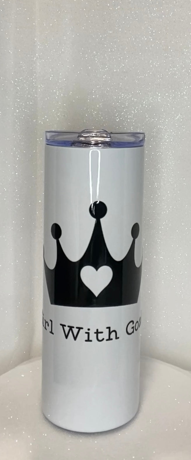 20oz Tumbler with Lid and Metal Straw - Girl With Goals