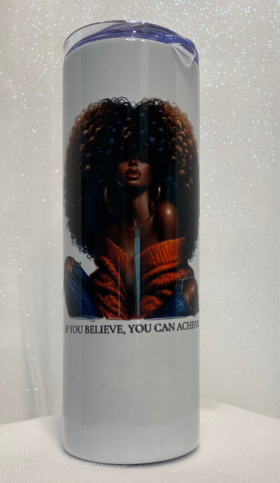 20oz Tumbler with Lid and Metal Straw - If You Believe