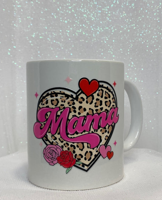 11oz. Ceramic Mugs - Mama Leopard