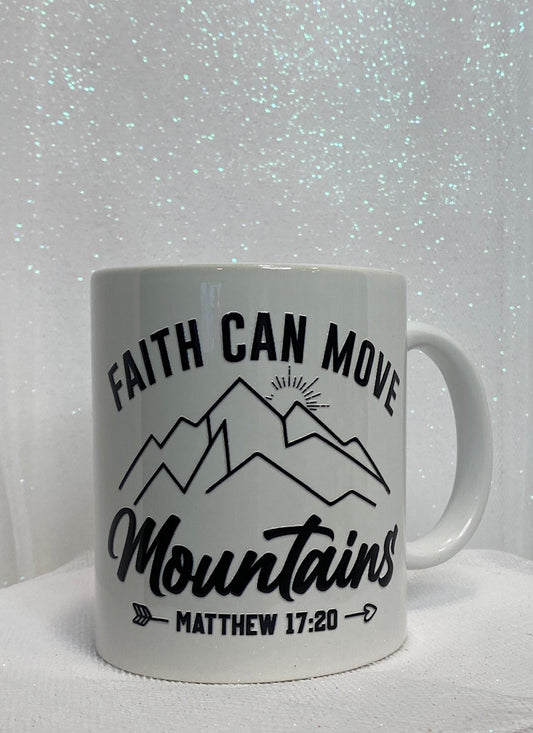 11 oz. Ceramic Mugs - Faith Can