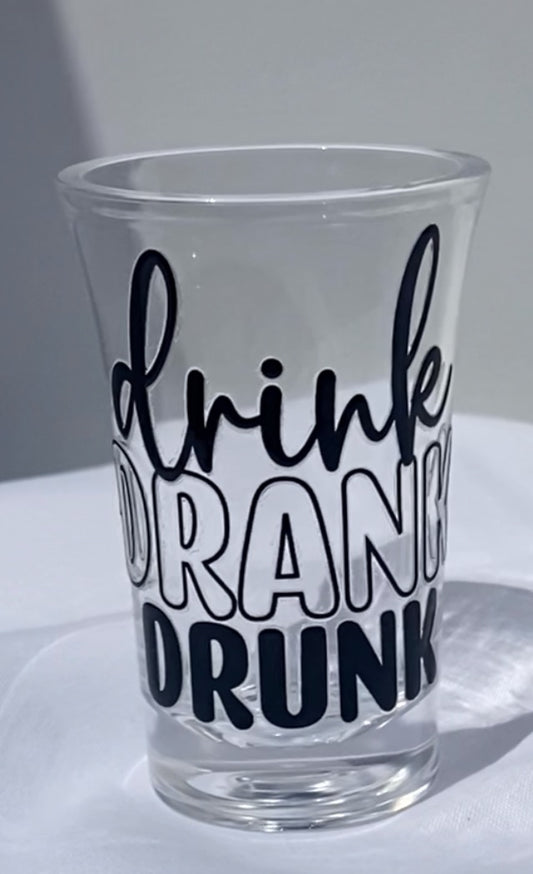 1.2 oz Acrylic Shot Glasses - Drink Drank Drunk