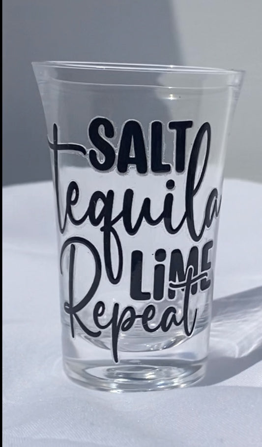 1.2 oz Acrylic Shot Glasses - Salt Tequila