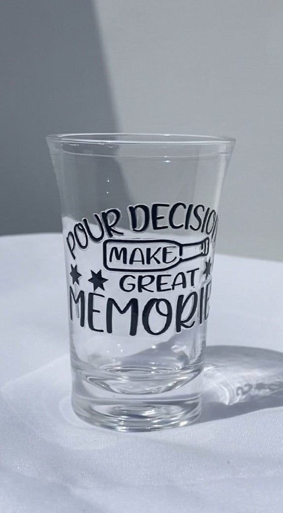 1.2 oz Acrylic Shot Glasses - Pour Decisions