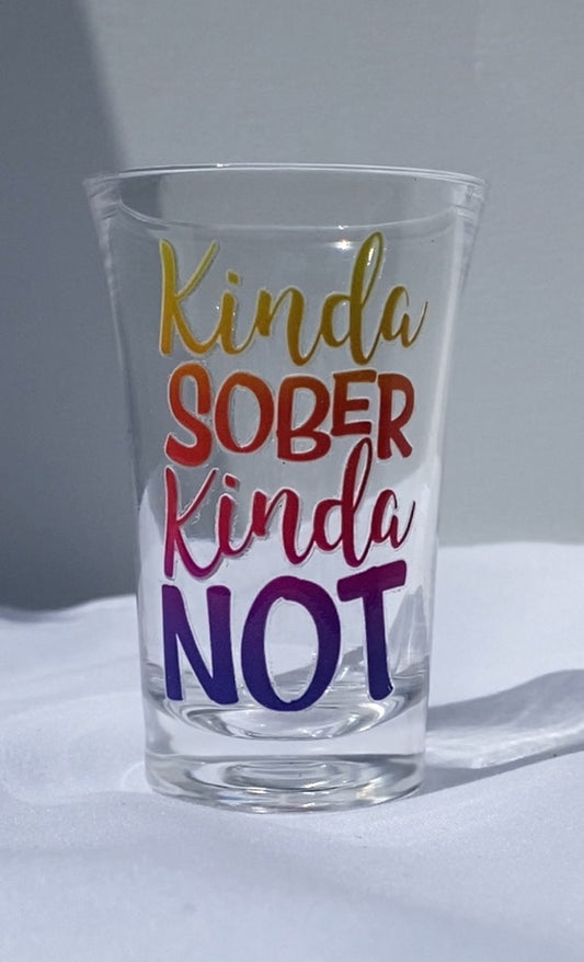 1.2 oz Acrylic Shot Glasses - Kinda Sober